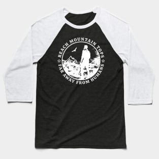 Lone Hiker Mountain Tee - Peaceful Adventure Design Baseball T-Shirt